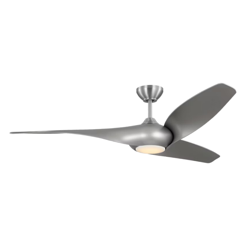 Visual Comfort 3TNSM60 Topan Smart 60" Indoor/Outdoor Ceiling Fan with LED Light Kit - Brushed Steel