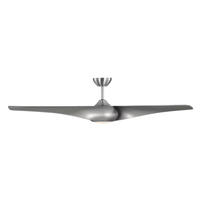 Visual Comfort 3TNSM60 Topan Smart 60" Indoor/Outdoor Ceiling Fan with LED Light Kit - Brushed Steel