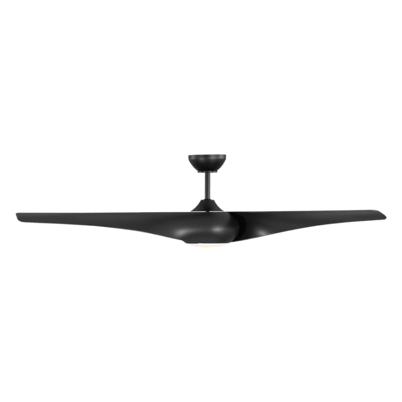 Visual Comfort 3TNSM60 Topan Smart 60" Indoor/Outdoor Ceiling Fan with LED Light Kit - Midnight Black