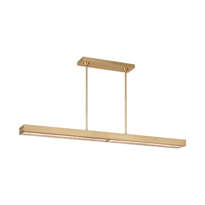 Visual Comfort AKLS242 Maybeck 1-lt 48" LED Linear Chandelier - Hand-Rubbed Antique Brass
