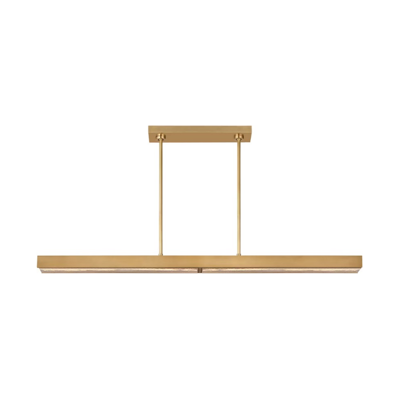 Visual Comfort AKLS242 Maybeck 1-lt 48" LED Linear Chandelier - Hand-Rubbed Antique Brass
