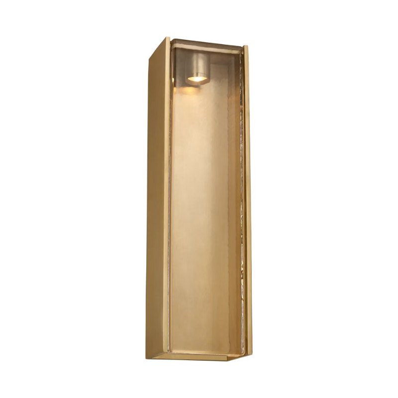 Visual Comfort AKLS242 Maybeck 1-lt 18" Tall LED Outdoor Wall Sconce - Hand-Rubbed Antique Brass