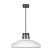 Visual Comfort AKPD593 Morgan 1-lt 22" LED Pendant - Burnished Bronze with Clear Glass