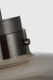 Visual Comfort AKPD593 Morgan 1-lt 22" LED Pendant - Burnished Bronze with Smoke Glass