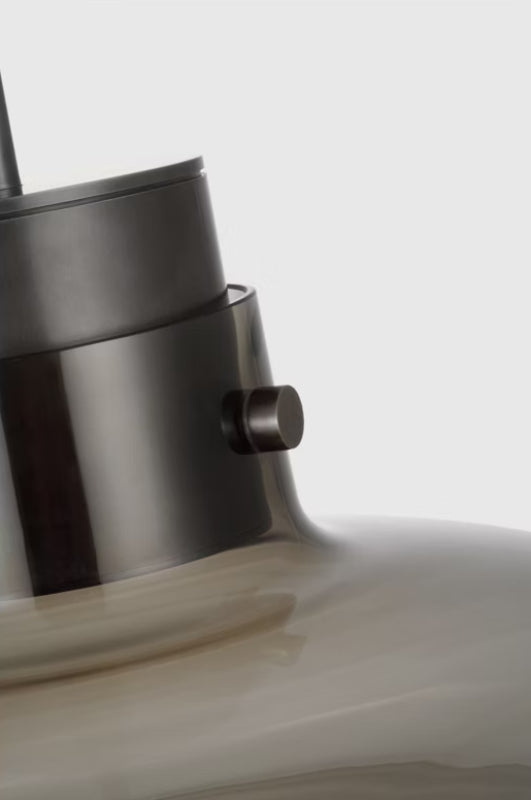 Visual Comfort AKPD593 Morgan 1-lt 22" LED Pendant - Burnished Bronze with Smoke Glass