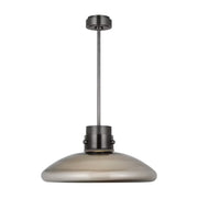Visual Comfort AKPD593 Morgan 1-lt 22" LED Pendant - Burnished Bronze with Smoke Glass