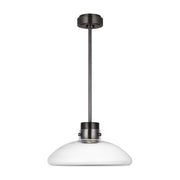 Visual Comfort AKPD594 Morgan 1-lt 16" LED Pendant - Burnished Bronze with Clear Glass