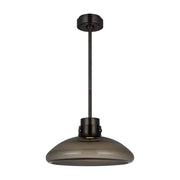 Visual Comfort AKPD594 Morgan 1-lt 16" LED Pendant - Burnished Bronze with Smoke Glass