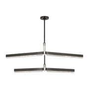 Visual Comfort KWCH704 Linea 4-lt 56" 2-Tier LED Chandelier - Bronze