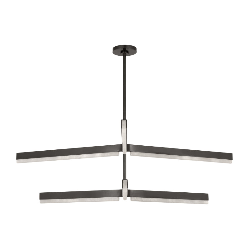 Visual Comfort KWCH704 Linea 4-lt 56" 2-Tier LED Chandelier - Bronze