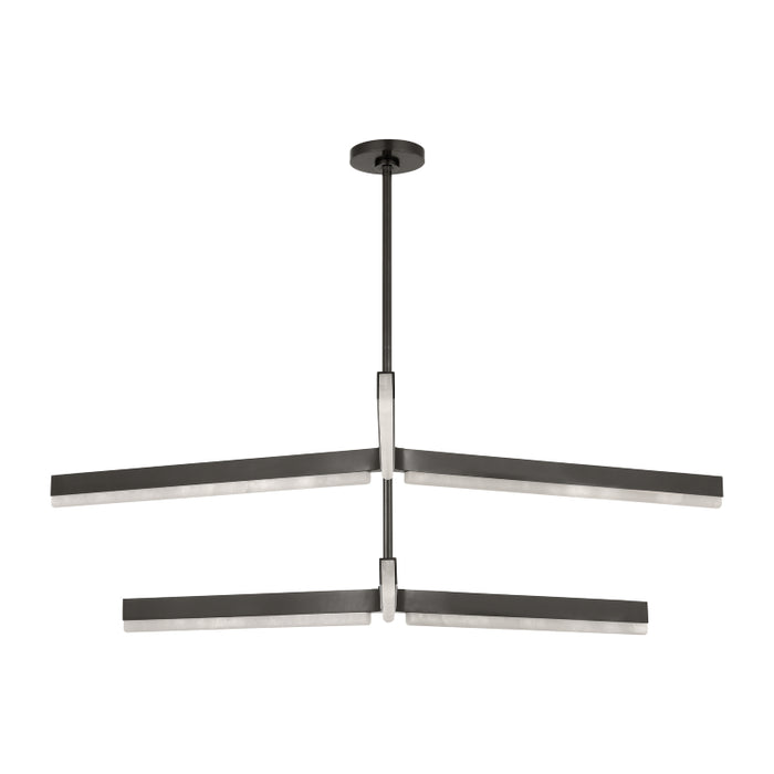 Visual Comfort KWCH704 Linea 4-lt 56" 2-Tier LED Chandelier - Bronze