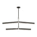 Visual Comfort KWCH704 Linea 4-lt 56" 2-Tier LED Chandelier - Bronze