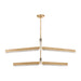 Visual Comfort KWCH704 Linea 4-lt 56" 2-Tier LED Chandelier - Hand Rubbed Antique Brass
