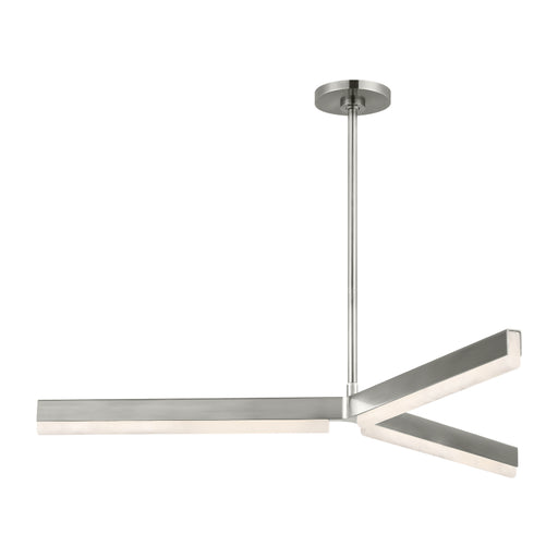 Visual Comfort KWCH706 Linea 3-lt 42" LED Chandelier - Antique Nickel