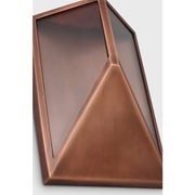 Visual Comfort KWOWS69327 Punto 1-lt 10" Tall LED Outdoor Wall Sconce - Natural Copper