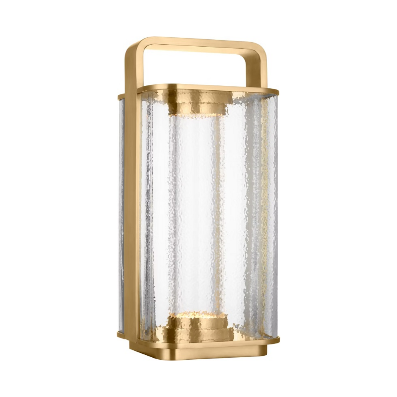 Visual Comfort KWTB61727 Flacara 1-lt 15" Tall LED Outdoor Rechargeable Lantern - Hand-Rubbed Antique Brass