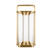 Visual Comfort KWTB61727 Flacara 1-lt 15" Tall LED Outdoor Rechargeable Lantern - Hand-Rubbed Antique Brass