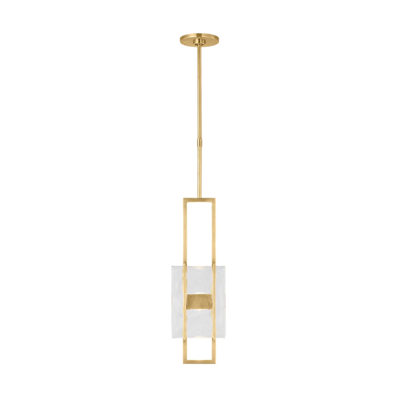 Visual Comfort MDPD74227 Duelle 1-lt 6" LED Pendant-Hand-Rubbed Antique Brass