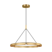 Visual Comfort PBCH80327 Cloak 1-lt 30" LED Chandelier-Hand-Rubbed Antique Brass