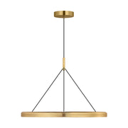 Visual Comfort PBCH80327 Cloak 1-lt 30" LED Chandelier-Hand-Rubbed Antique Brass