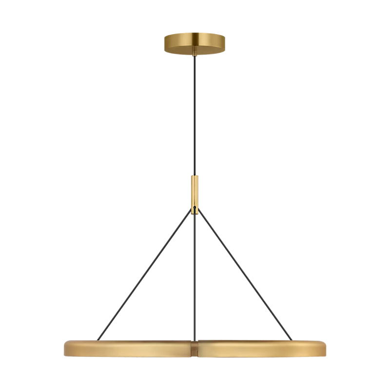 Visual Comfort PBCH80327 Cloak 1-lt 30" LED Chandelier-Hand-Rubbed Antique Brass