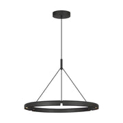 Visual Comfort PBCH80327 Cloak 1-lt 30" LED Chandelier-Nightshade Black