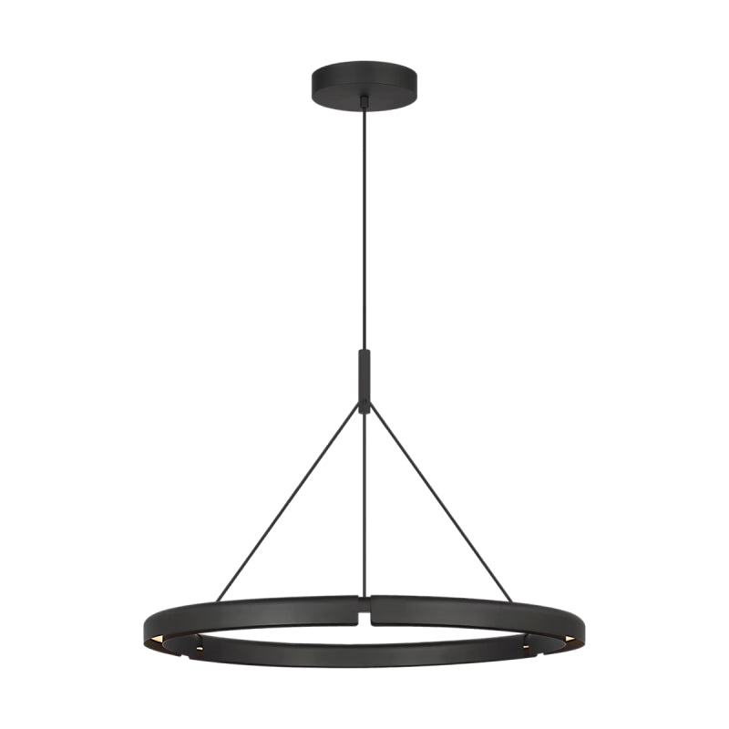 Visual Comfort PBCH80327 Cloak 1-lt 30" LED Chandelier-Nightshade Black