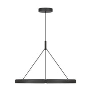Visual Comfort PBCH80327 Cloak 1-lt 30" LED Chandelier-Nightshade Black
