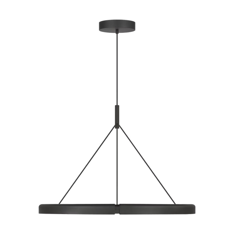 Visual Comfort PBCH80327 Cloak 1-lt 30" LED Chandelier-Nightshade Black