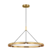 Visual Comfort PBCH80427 Cloak 1-lt 37" LED Chandelier-Hand-Rubbed Antique Brass