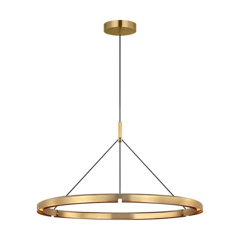 Visual Comfort PBCH80427 Cloak 1-lt 37" LED Chandelier-Hand-Rubbed Antique Brass