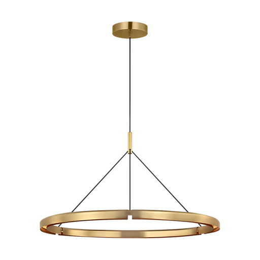 Visual Comfort PBCH80427 Cloak 1-lt 37" LED Chandelier-Hand-Rubbed Antique Brass