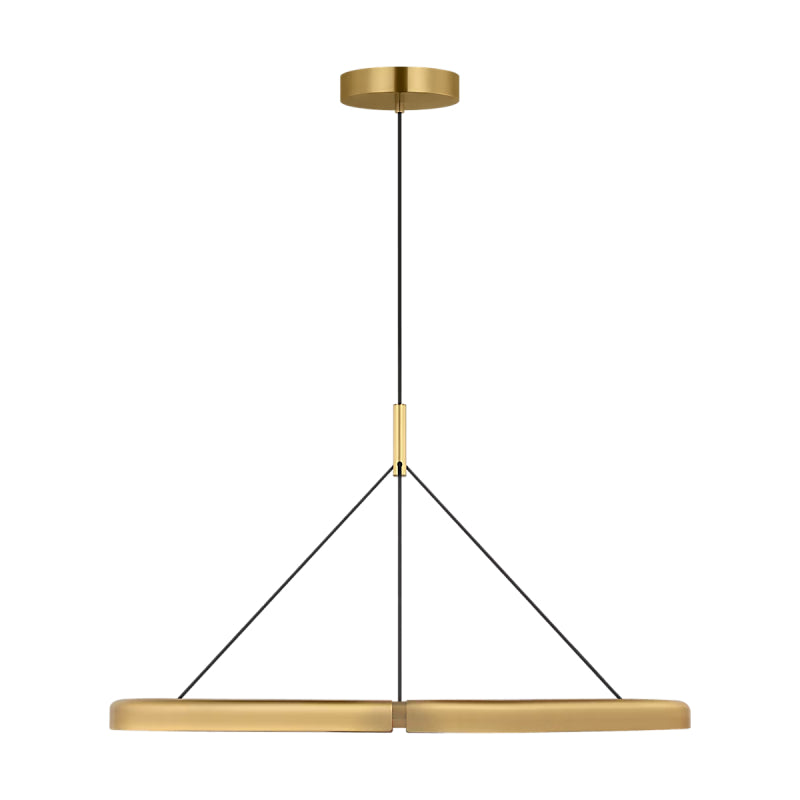 Visual Comfort PBCH80427 Cloak 1-lt 37" LED Chandelier-Hand-Rubbed Antique Brass