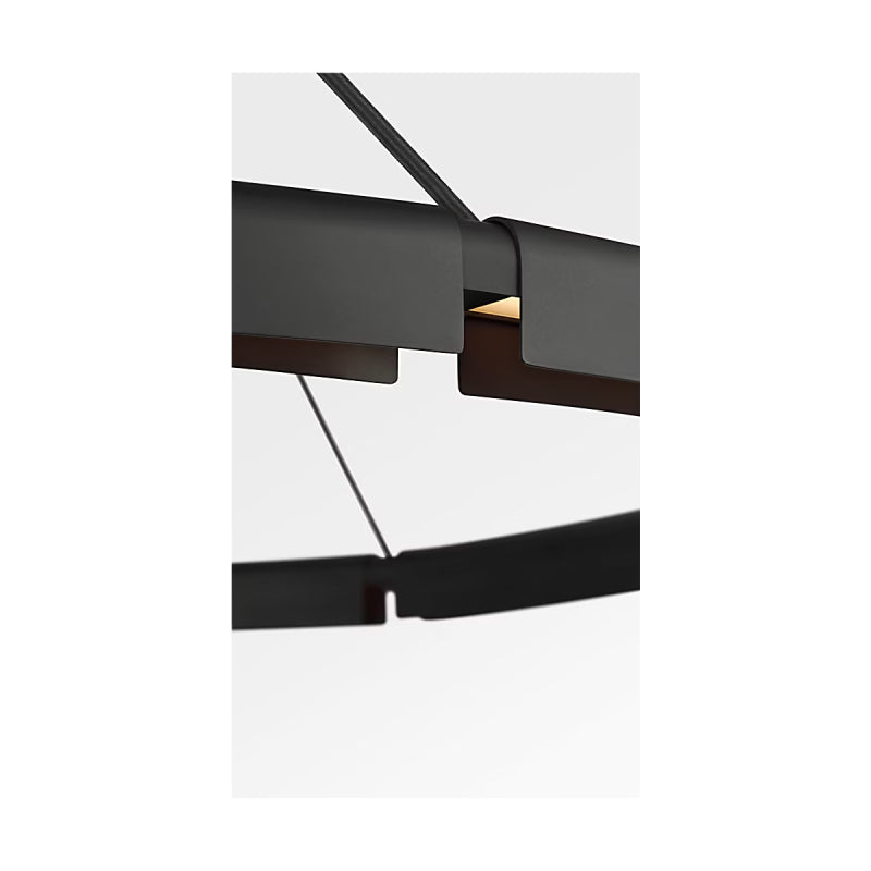Visual Comfort PBCH80427 Cloak 1-lt 37" LED Chandelier-Nightshade Black