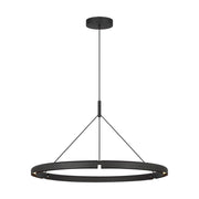 Visual Comfort PBCH80427 Cloak 1-lt 37" LED Chandelier-Nightshade Black