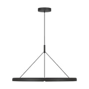 Visual Comfort PBCH80427 Cloak 1-lt 37" LED Chandelier-Nightshade Black