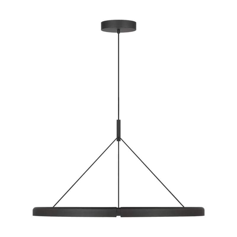 Visual Comfort PBCH80427 Cloak 1-lt 37" LED Chandelier-Nightshade Black