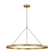 Visual Comfort PBCH80527 Cloak 1-lt 49" LED Chandelier-Hand-Rubbed Antique Brass