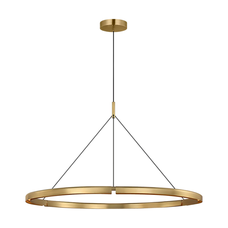 Visual Comfort PBCH80527 Cloak 1-lt 49" LED Chandelier-Hand-Rubbed Antique Brass