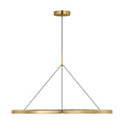 Visual Comfort PBCH80527 Cloak 1-lt 49" LED Chandelier-Hand-Rubbed Antique Brass