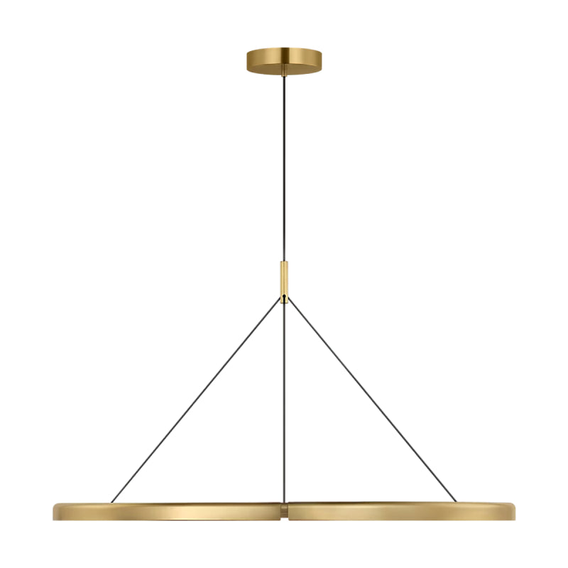 Visual Comfort PBCH80527 Cloak 1-lt 49" LED Chandelier-Hand-Rubbed Antique Brass