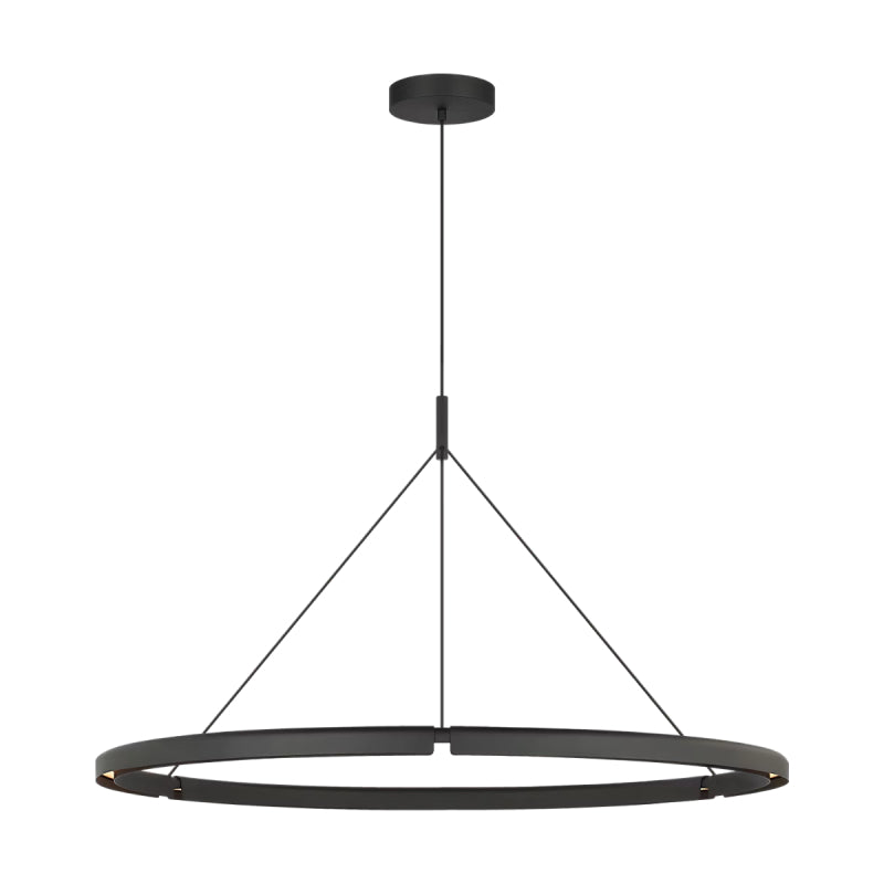 Visual Comfort PBCH80527 Cloak 1-lt 49" LED Chandelier-Nightshade Black