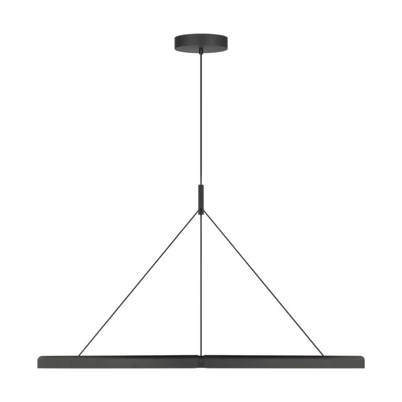 Visual Comfort PBCH80527 Cloak 1-lt 49" LED Chandelier-Nightshade Black