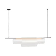 Visual Comfort PBLS80627 Trace 1-lt 60" LED Double Linear Chandelier-Nightshade Black