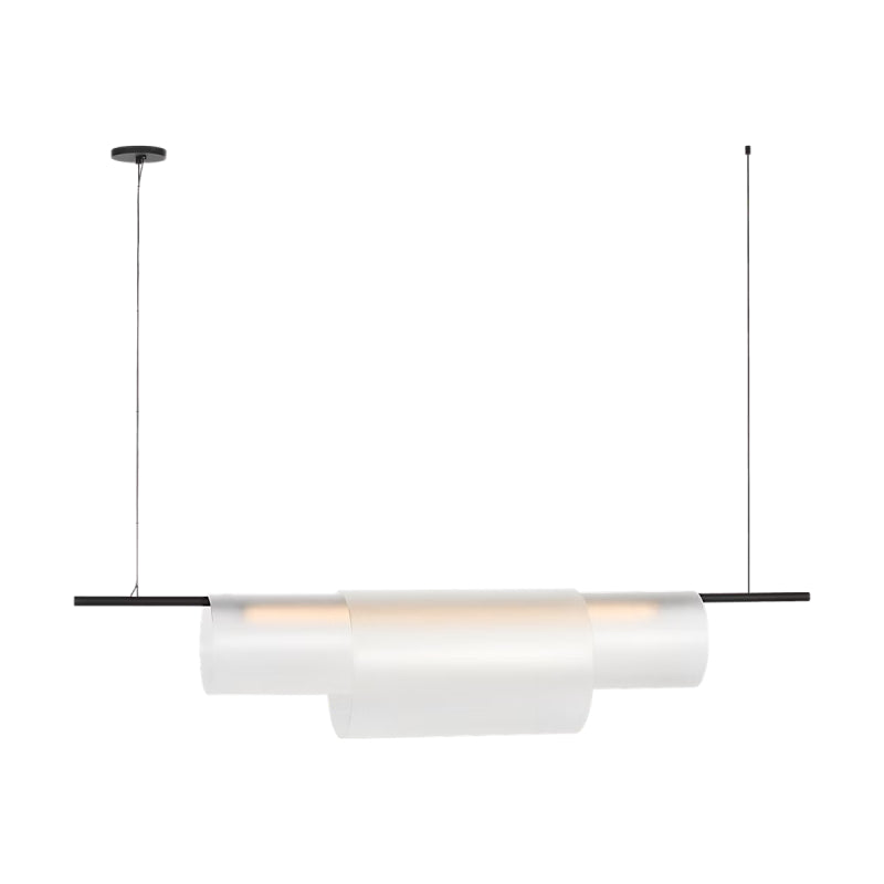 Visual Comfort PBLS80627 Trace 1-lt 60" LED Double Linear Chandelier-Nightshade Black
