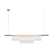 Visual Comfort PBLS80627 Trace 1-lt 60" LED Double Linear Chandelier-Nightshade Black
