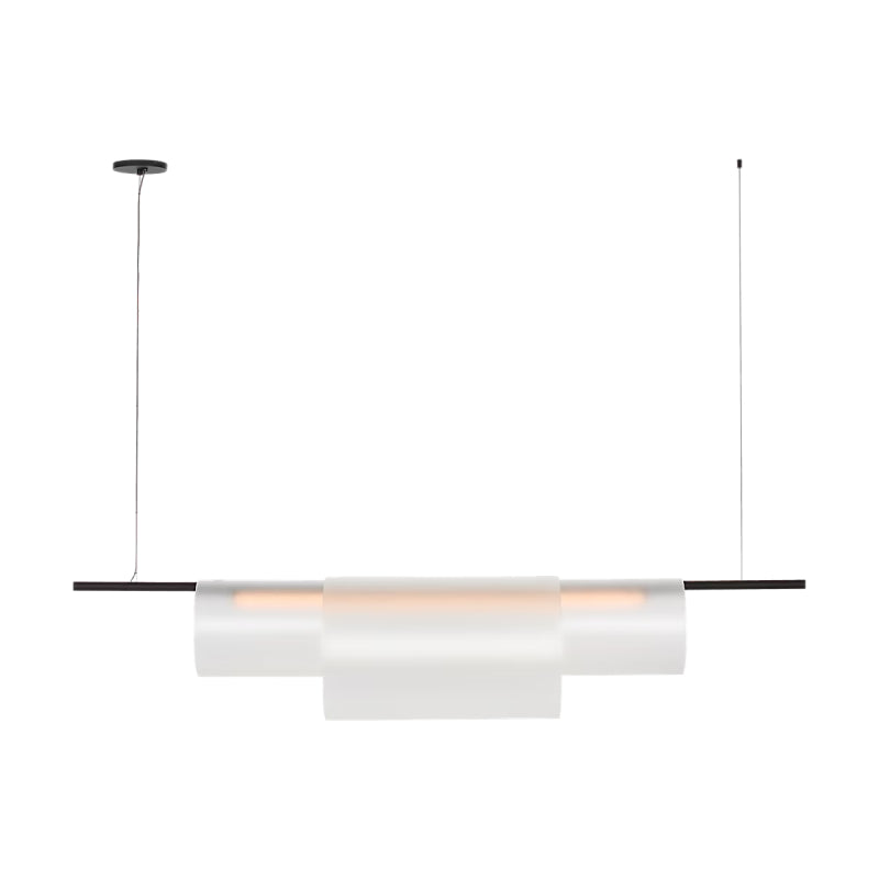 Visual Comfort PBLS80627 Trace 1-lt 60" LED Double Linear Chandelier-Nightshade Black