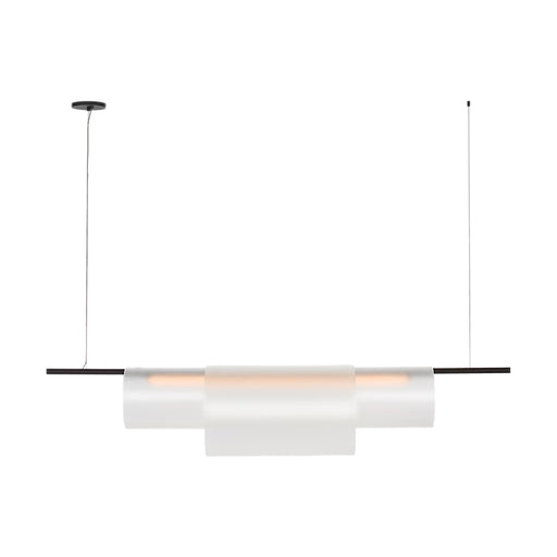 Visual Comfort PBLS80627 Trace 1-lt 60" LED Double Linear Chandelier-Nightshade Black