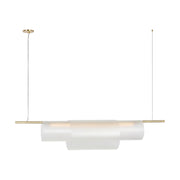 Visual Comfort PBLS80627 Trace 1-lt 60" LED Double Linear Chandelier-Hand-Rubbed Antique Brass