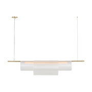 Visual Comfort PBLS80627 Trace 1-lt 60" LED Double Linear Chandelier-Hand-Rubbed Antique Brass